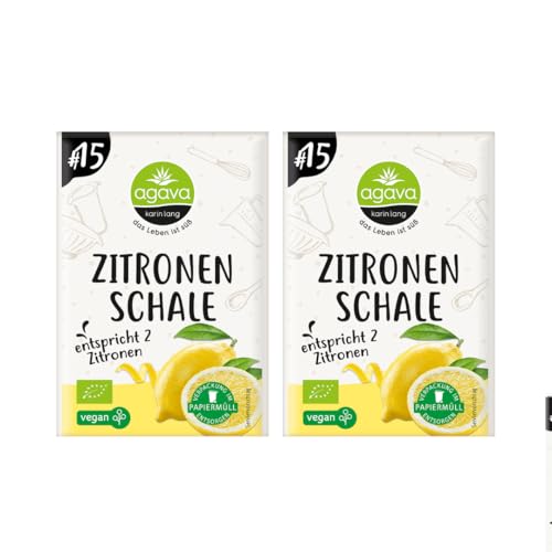 AGAVA Bio Zitronenschale, gerieben, 10g (2er Pack) von Agava