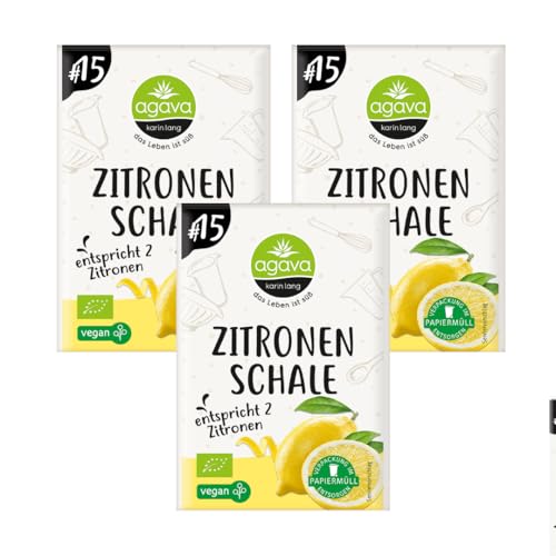 AGAVA Bio Zitronenschale, gerieben, 10g (3er Pack) von Agava