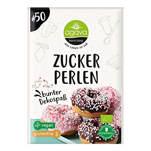 Agava Zuckerperlen, bunt (70 g) - Bio von Agava