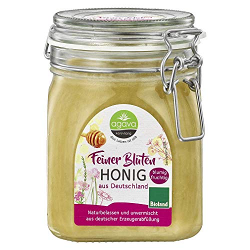 agava Bio Feiner Blütenhonig 1 kg Glas - Honig aus Blüten von Agava