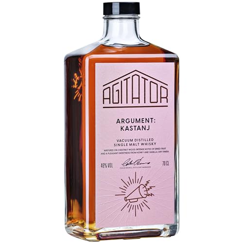 AGITATOR Argument Kastanj Single Malt Whisky | Chestnut Limited Edition Whisky | Rosinen | Beeren | Honig | Bourbon- & Kastanienfässer | Whiskey Geschenke für Männer | 46% Schwedischer Whisky 70cl von Agitator