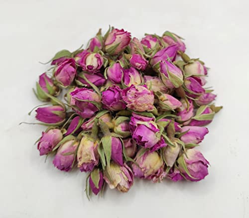 Getrocknete Damaszener Rosenknospen Essbar 40g - 1,95kg Rosa × Damascena (950 gramm) von AgoraMarket