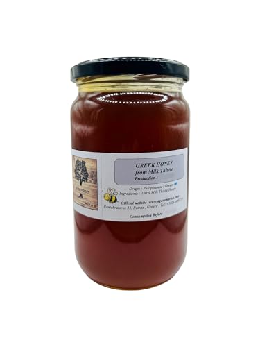 Griechischer Honig aus Mariendistel | Premium-Qualität | Nettogewicht: 1000g (1000 gramm) von AgoraMarket