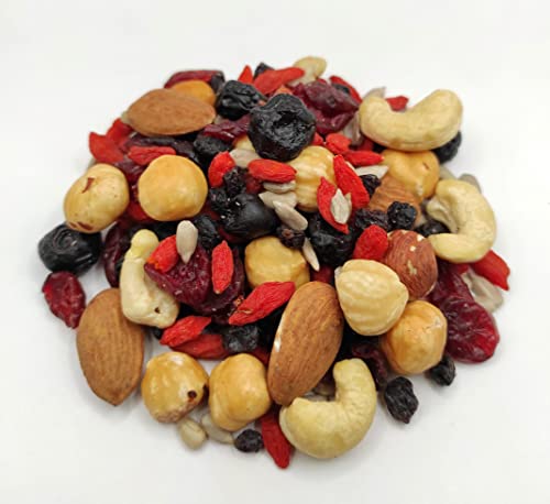 Ungesalzenes und Rohes SuperFood Mischung Energiemix Gesunde Nüsse und Beeren (220 gramm) von AgoraMarket