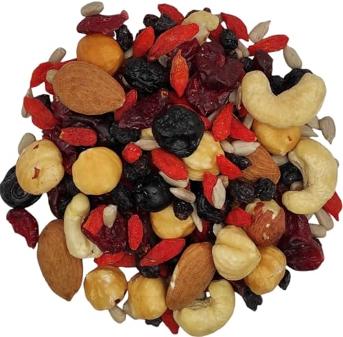 Ungesalzenes und Rohes SuperFood Mischung Energiemix Gesunde Nüsse und Beeren (220 gramm) von AgoraMarket