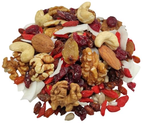 Ungesalzenes und Rohes SuperFood Mischung Frühstück MIx Gesunde Nüsse & Beeren (460 gramm) von AgoraMarket