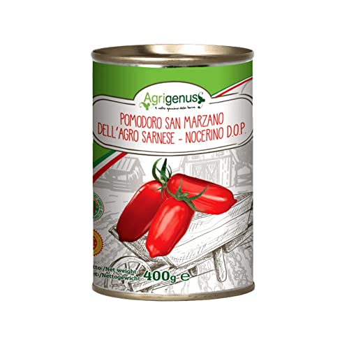 Agrigenus San Marzano Tomaten Dell'Agro Sarnese - Nocerino D.O.P., Ganze Geschälte San Marzano Tomaten, 400 / 260 g von Agrigenus