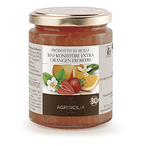 AgriSicilia - Orangen-Erdbeeren-Marmelade - 0,36 kg - 6er Pack von Agrisicilia