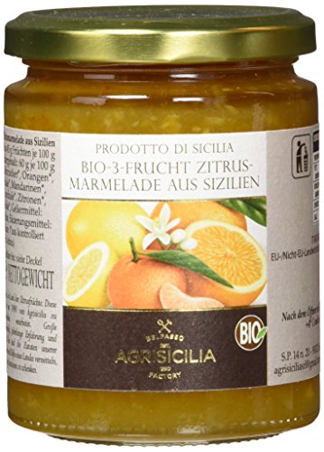 Agrisicilia Sizilianische Zitrusfrucht-Marmelade, 6er Pack (6 x 360 g) von Agrisicilia