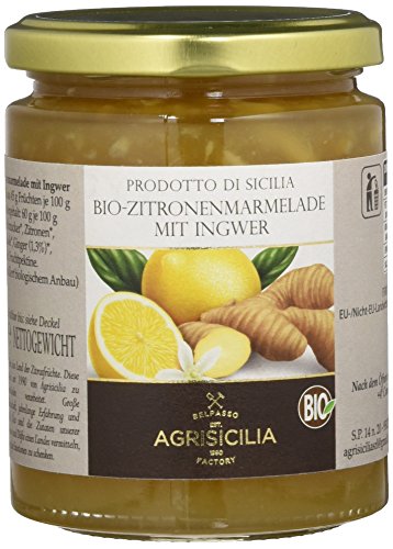 Agrisicilia Zitronen-Marmelade mit Ingwer, 6er Pack (6 x 360 g) von Agrisicilia