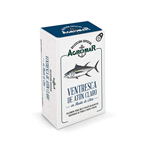Agromar - Ventresca de Atún Claro - Thunfischfilets vom Yellofin Tuna in Olivenöl (1 x 115gr) von Agromar