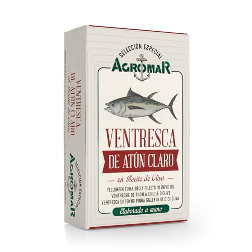 Agromar - Ventresca de Atún Claro - Thunfischfilets vom Yellofin Tuna in Olivenöl (1 x 115gr) von Agromar