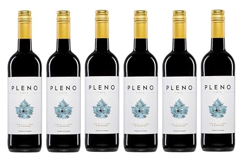 6x 0,75l - Pleno - Tinto - Tempranillo - semi-dry - Vino de la Tierra 3 Riberas I.G.P. - Spanien - Rotwein halbtrocken von Agronavarra - Pleno