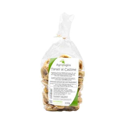 AGROPUGLIA - Apulische Taralli ?Calzone-Art?, 300g - Kräftiger Geschmack mit Zwiebeln, Oliven und Pfeffer, Knuspriger Handgemachter Snack AGROPUGLIA - Apulische Taralli ?Calzone-Art?, 300g - Kräftiger Geschmack mit Zwiebeln, Oliven und Pfeffer, Knuspriger Handgemachter Snack von Agropuglia