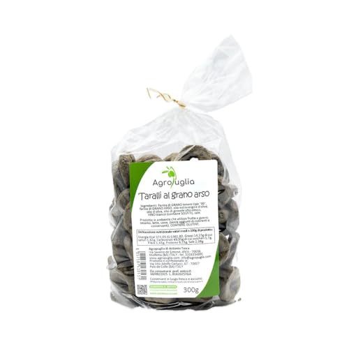 AGROPUGLIA - Apulische Taralli mit Geröstetem Weizen, 300g - Rustikaler und Authentischer Geschmack, Knuspriger Handgemachter Snack AGROPUGLIA - Apulische Taralli mit Geröstetem Weizen, 300g - Rustikaler und Authentischer Geschmack, Knuspriger Handgemachter Snack von Agropuglia