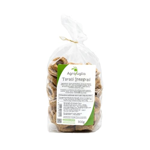 AGROPUGLIA ? Apulische Vollkorn-Taralli, 300g ? Rustikaler und Gesunder Geschmack, Knuspriger Handgemachter Snack AGROPUGLIA ? Apulische Vollkorn-Taralli, 300g ? Rustikaler und Gesunder Geschmack, Knuspriger Handgemachter Snack von Agropuglia