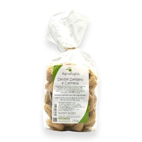 AGROPUGLIA - Süße Taralli mit Ingwer und Zimt, 250g - Würzig und Duftend mit Zuckerglasur und Wärmenden Noten AGROPUGLIA - Süße Taralli mit Ingwer und Zimt, 250g - Würzig und Duftend mit Zuckerglasur und Wärmenden Noten von Agropuglia