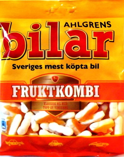 Ahlgrens Bilar Fruktkombi - Schwedisch Frucht Marshmallow Autos Weich und Zäh Süßigkeiten 125g von Ahlgrens