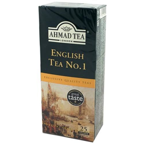 Ahmad Schwarzer Tee English Tea No.1 25 Teebeutel Schwarztee London Bergamotte von Ahmad Tea