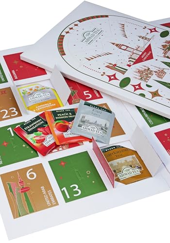 Ahmad Tea Adventskalender 2025 - Teekalender zum Aufstellen mit 24 verschiedenen Teesorten - Schwarztee, Grüntee, Früchte- und Kräutertee - 24 Einzeln Verpackte, Aromaversiegelte Teebeutel Ahmad Tea Adventskalender 2025 - Teekalender zum Aufstellen mit 24 verschiedenen Teesorten - Schwarztee, Grüntee, Früchte- und Kräutertee - 24 Einzeln Verpackte, Aromaversiegelte Teebeutel von Ahmad Tea