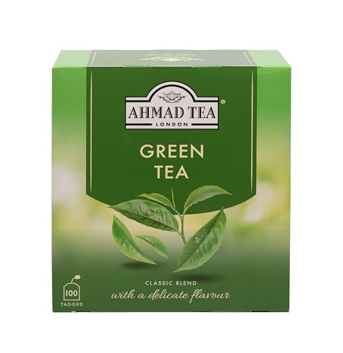 Ahmad Tea Grüner Tee 100 Teebeutel mit Band/Tagged, 200 g von Ahmad Tea