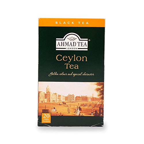 Ahmad Tea Ceylon Schwarzer Tee, 20 Teebeutel mit Band/Tagged, aromaversiegelt in Folie verpackt von Ahmad Tea