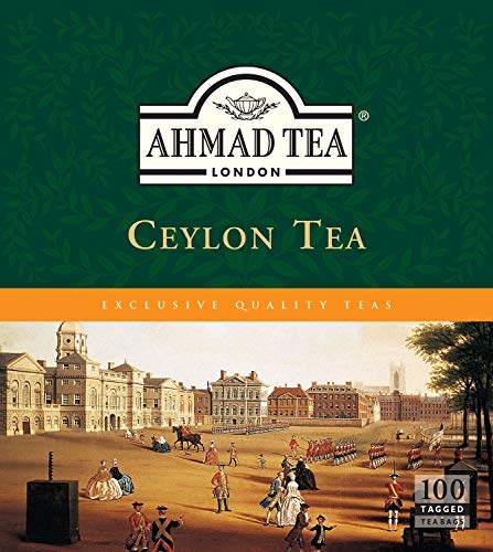 Ahmad Tea - Ceylon - Schwarzer Tee aus Sri Lanka - Doppelkammer-Teebeutel mit Band mit 2g Tee pro Portion - 100 Teebeutel von Ahmad Tea