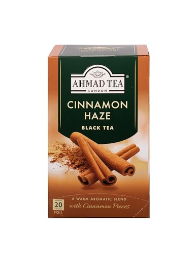Ahmad Tea Cinnamon Haze Schwarzer Tee mit Zimt-Geschmack 20 Teebeutel mit Band/Tagged, 40g von Ahmad Tea