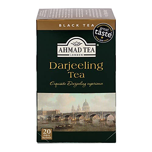 Ahmad Tea – Darjeeling Tea | Schwarzer Tee | 20 Teebeutel á 2 g | Teebeutel mit Band von Ahmad Tea