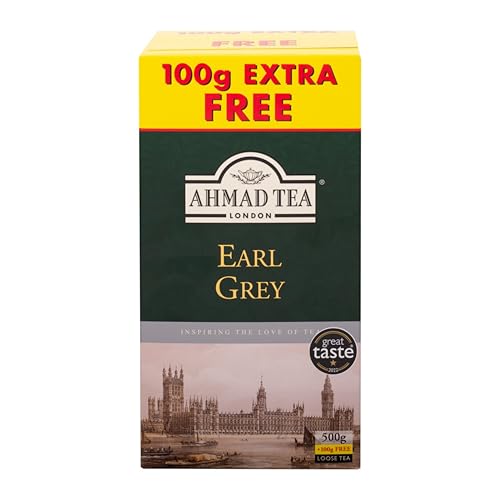 Ahmad Tea - Earl Grey - Schwarzer Assam & Ceylon Tee mit Bergamotte - Größere Teeblätter, Lose - 500g von Ahmad Tea