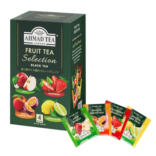 Ahmad Tea Früchtetee Auswahl von 4 schwarzen Früchtetees - 20 Teebeutel von Ahmad Tea