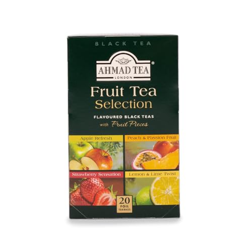 Ahmad Tea Fruit Tea Selection Schwarzer Tee mit verschiedenen Frucht-Geschmack, 40 g (20x2g) von Ahmad Tea