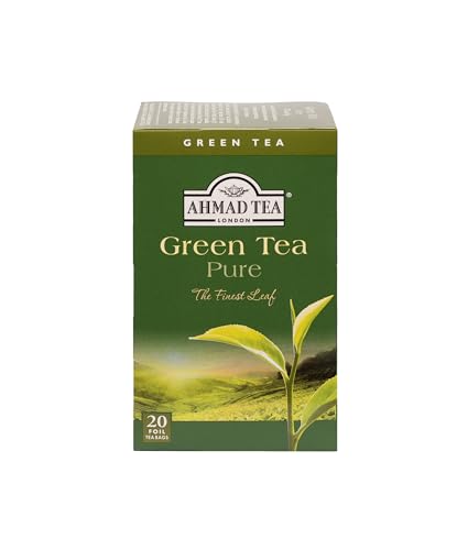 Ahmad Tea - Green Tea - Grüner Tee - Einzeln Verpackte, Aromaversiegelte Teebeutel mit 2g Tee pro Portion - 20 Teebeutel mit Band von Ahmad Tea