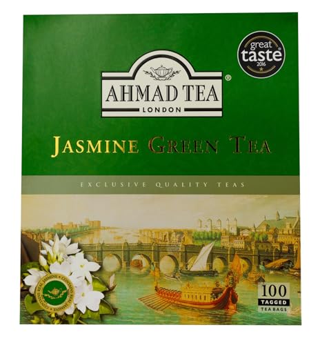 Ahmad Tea- Jasmine Green Tea 100 St. Grüner-Tee-Beutel á 2 Gramm mit Band von Ahmad Tea
