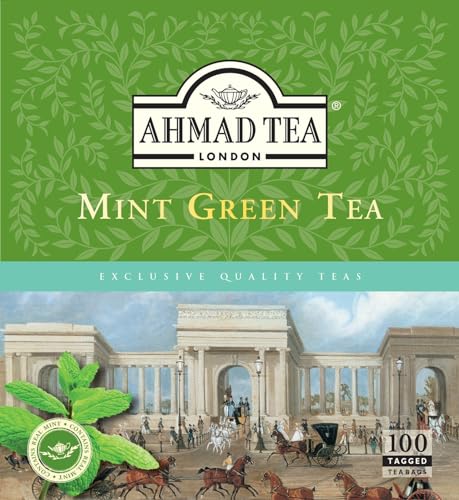 Ahmad Tea- Mint Green Tea 100 St. Grüner-Beutel-Tee á 2 Gramm mit Band von Ahmad Tea