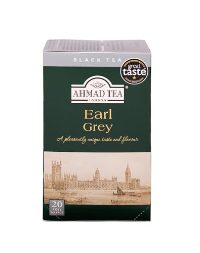 Ahmad Tea Schwarztee- Mischung mit Bergamotte, Earl Grey, 2 g (20 Teebeutel) von Ahmad Tea