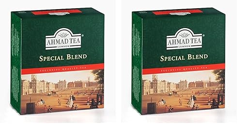 Ahmad Tea Special Blend - Schwarzer Tee mit Bergamotte - Spezialmischung Assam & Ceylon - Doppelkammer-Teebeutel mit Band mit 2g Tee pro Portion - 100 Teebeutel (Packung mit 2) von Ahmad Tea