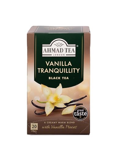 Ahmad Tea - Vanilla Tranquility - Schwarztee mit Vanille - Einzeln Verpackte, Aromaversiegelte Teebeutel mit 2g Tee pro Portion - 20 Teebeutel mit Band Ahmad Tea - Vanilla Tranquility - Schwarztee mit Vanille - Einzeln Verpackte, Aromaversiegelte Teebeutel mit 2g Tee pro Portion - 20 Teebeutel mit Band von Ahmad Tea