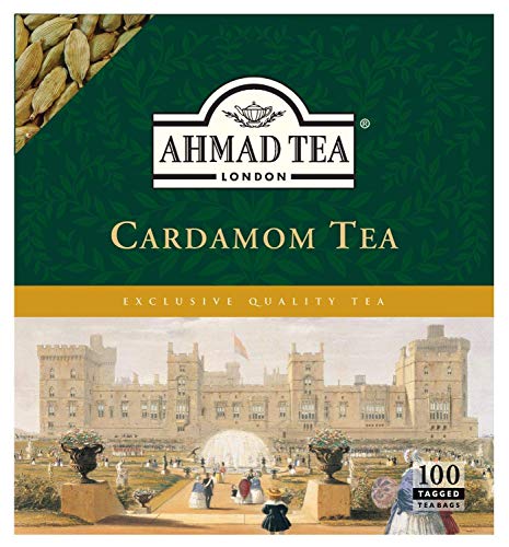 Ahmad Tea - Cardamon Tea | Schwarzteemischung mit Kardamom | 100 Teebeutel á 2 g | Teebeutel mit Band von Ahmad Tea