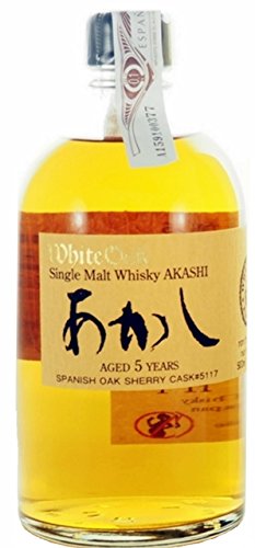 Akashi 5 Years Single Malt Japanese Whisky 50% 0,5l Flasche von Akashi