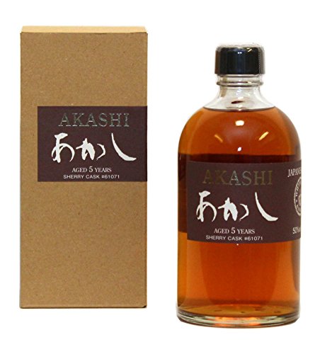 Akashi 5 Years Single Malt Japanese Whisky 50% 0,5l Flasche von Akashi