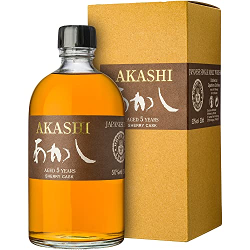 White Oak Akashi 5 Years Old Single Malt Whisky SHERRY CASK 50% Volume 0,5l in Geschenkbox Whisky von Akashi