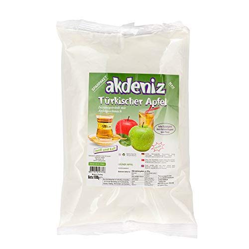 3x 1kg Akdeniz Türkisches Instantgetränk -grün- mit Apfelgeschmack Sparset Pulver von Akdeniz