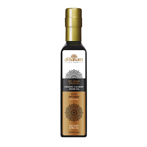 Al Balsam – Arganöl Bio Speiseöl aus Marokko - geröstet - kaltgepresst - 100% Rein, Vegan & Natürlich – für Küche & Nahrungsergänzung – Gourmet Speiseöl – fairer Handel - Gesundheit (500 ml) von Al Balsam