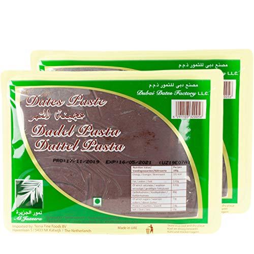 Al Jazeera - Typisch Orientalische Dattel Paste - Dattelpaste hergestellt aus 100 % Datteln ideal zum Kochen und Backen im 2er Set á 900 g Packung von Al-Barari