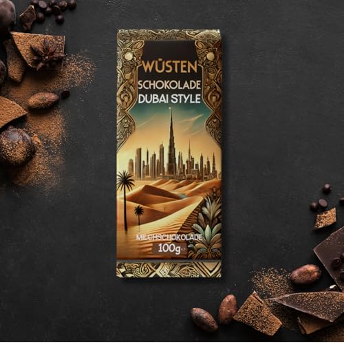 Dubai Styl Schokolade 100g TikTok Style | Original Knusprige Pistazien Kadayif Füllung | Edel Vollmilchschokolade | Pistaziencreme | Black von Al Duchan