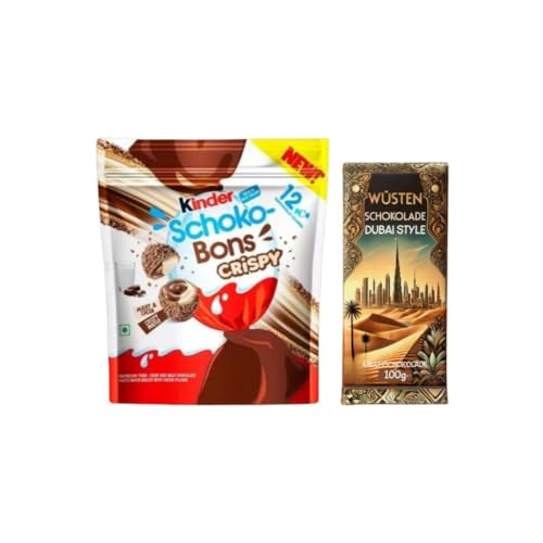 Wüstenschokolade Milchschokolade + 1x Kinder Crispy – Schokogenuss Dubai-Style zum Naschen Wüstenschokolade Milchschokolade + 1x Kinder Crispy – Schokogenuss Dubai-Style zum Naschen von Al Duchan
