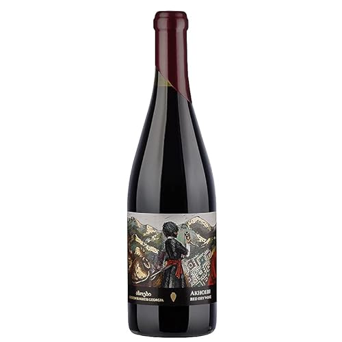 Georgischer Wein, Akhoebi Qvevri Rotwein Trocken 2019, Alazani Winery, Wein aus Georgien von Alazani LTD