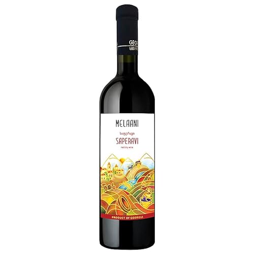 Georgischer Wein, Saperavi, Rotwein Trocken 2018, Melaani, Wein aus Georgien von Alazani LTD