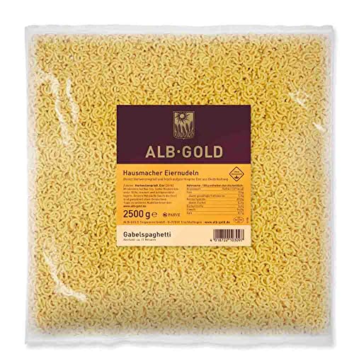 2,5 kg Beutel Gabelspaghetti lose, Hausmacher Eiernudeln von Alb Gold